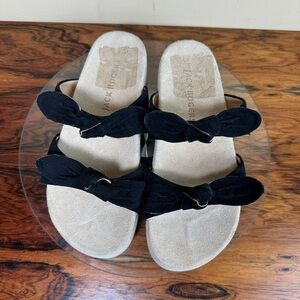 Jack Rogers Monica Double Knot Lug Comfort Sandal - black suede